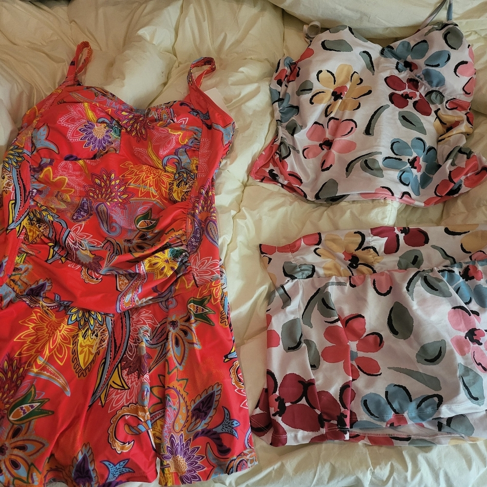 Two (2) swimsuits size XXL.  BRAND NEW NEVER WORN.